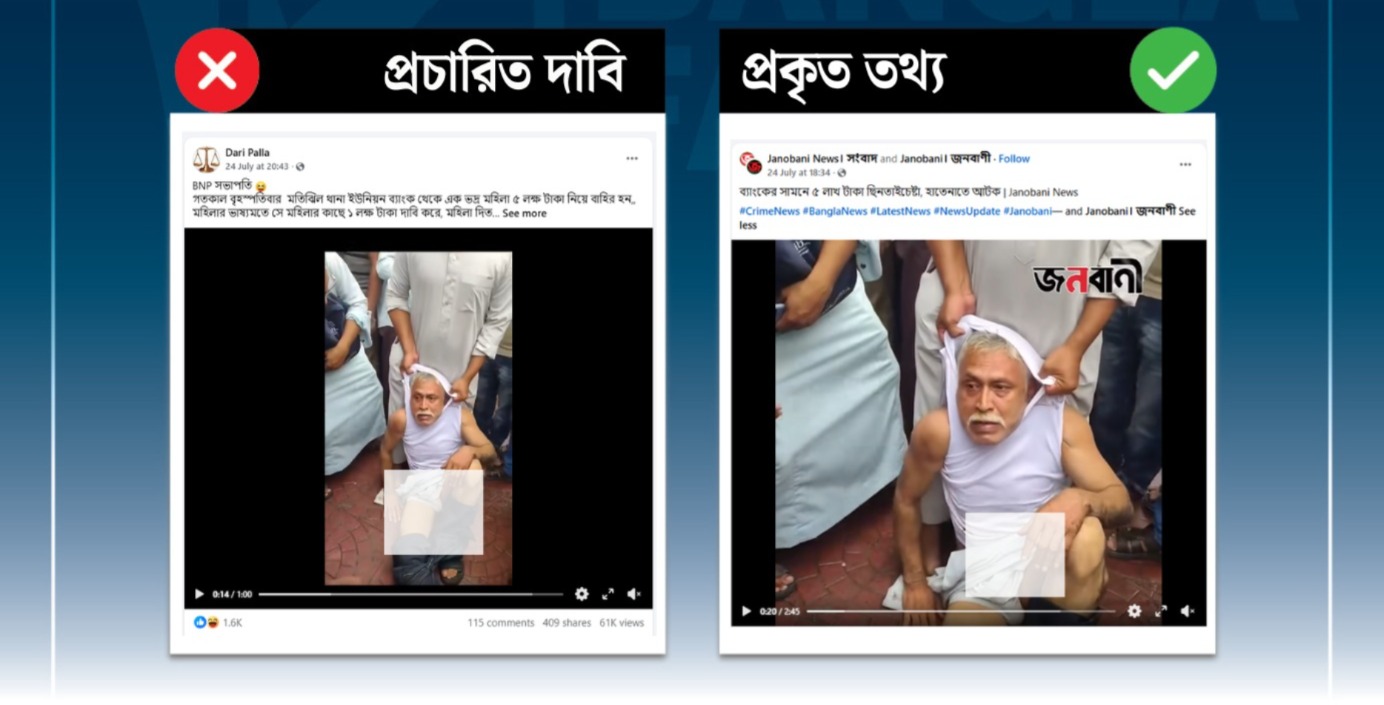 মতিঝিল থানা বিএনপির সভাপতিকে মারধরের দাবিটি&nbsp;ভুয়া 
