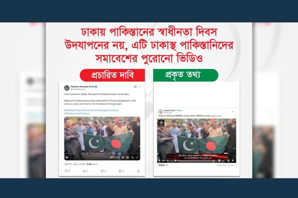 ঢাকায় পাকিস্তানের স্বাধীনতা দিবস উদযাপনের নয়, এটি ঢাকাস্থ পাকিস্তানিদের সমাবেশের পুরোনো ভিডিও